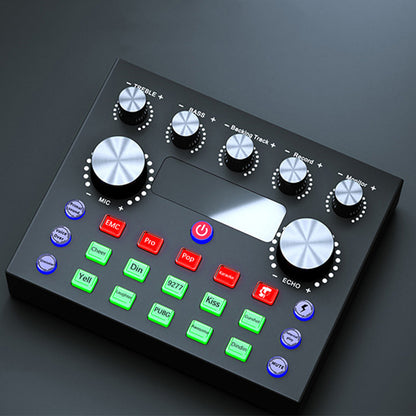 Recording Condenser Microphone Kit with Sound Card for Streaming YouTube TikTok -Black