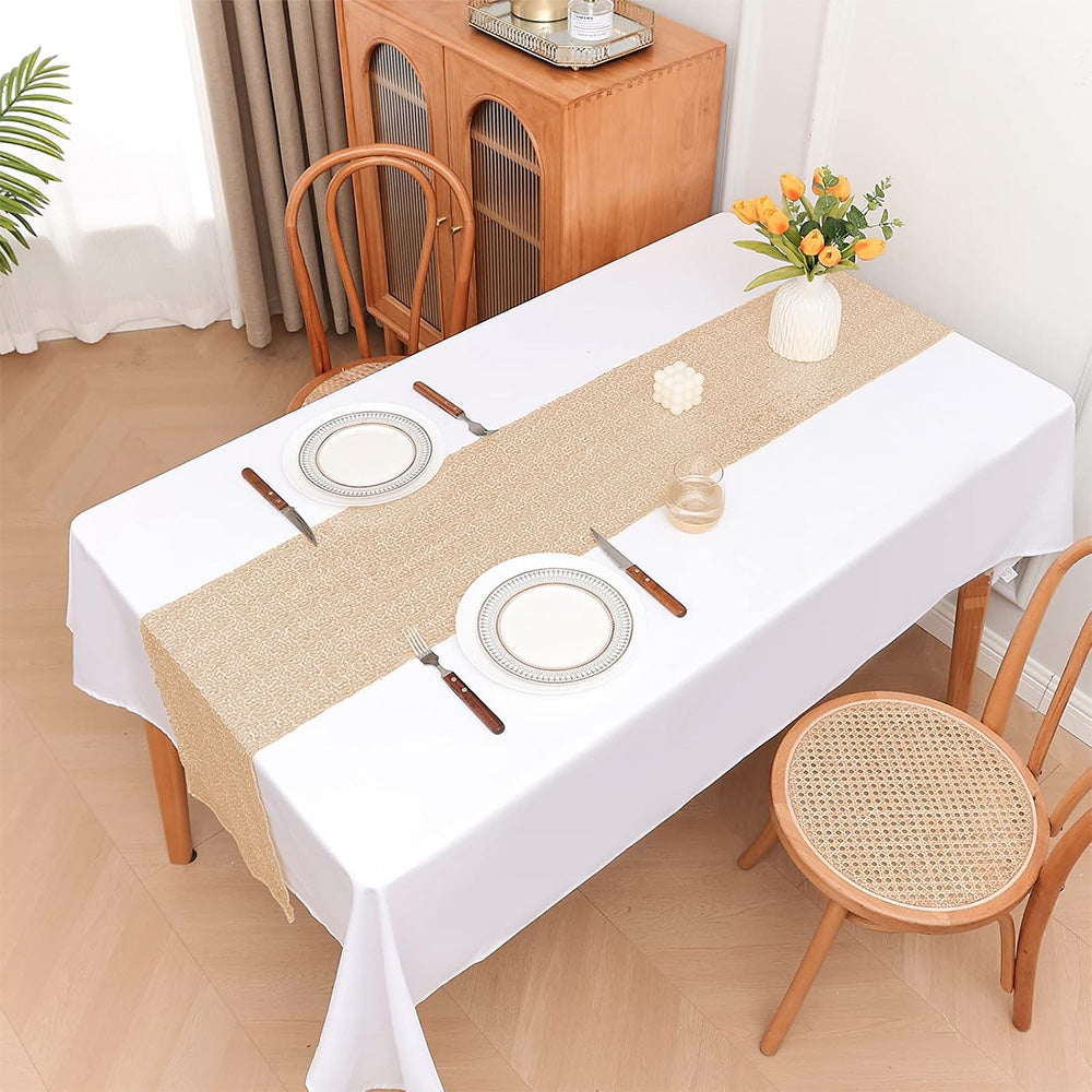 High Density Sequin Table Runner for Weddings Parties and Holidays - Gold