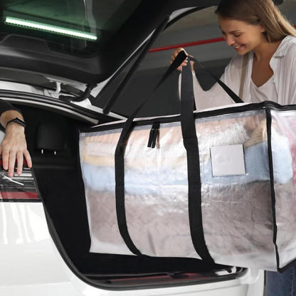 4Pcs 92L Oversized Moving Bag Transparent Christmas Holiday Heavy-Duty Storage Tote