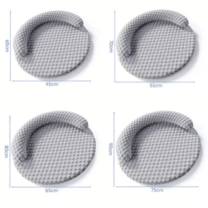 Washable Cooling Pet Bed with Removable Cover for Dogs and Cats-Grey