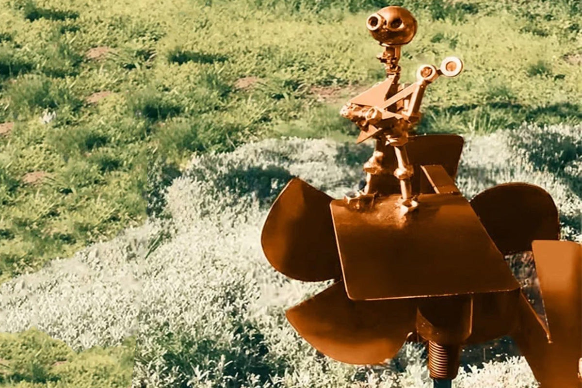 Handmade Drummer Windmill Metal Rock Band Windmill for Yard Lawn Garden Patio Decor -Guitar-Shaped Windmill