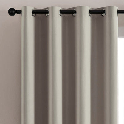 100% Blackout Curtain Panel with Black Liner ââ‚?Heat & Light Blocking Khaki