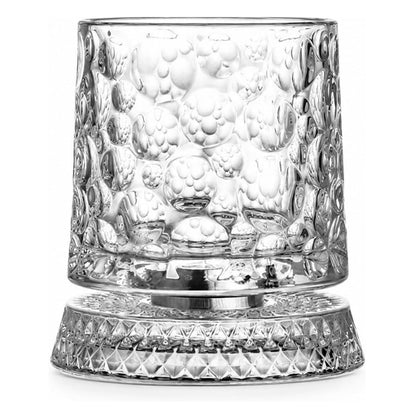 270ml Rotating Whiskey Glass Transparent Glass- Bubble Style