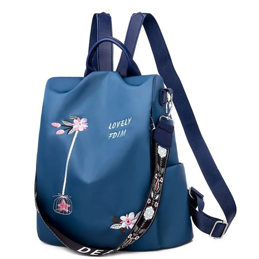 Anti Theft Women Backpack with Water Repellent for Travel Blue