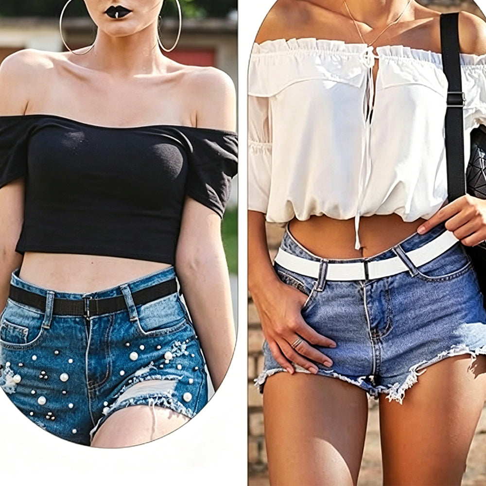 4Pcs Elastic Belt Stretch Invisible Waistband for Women Jeans Pants-Style2