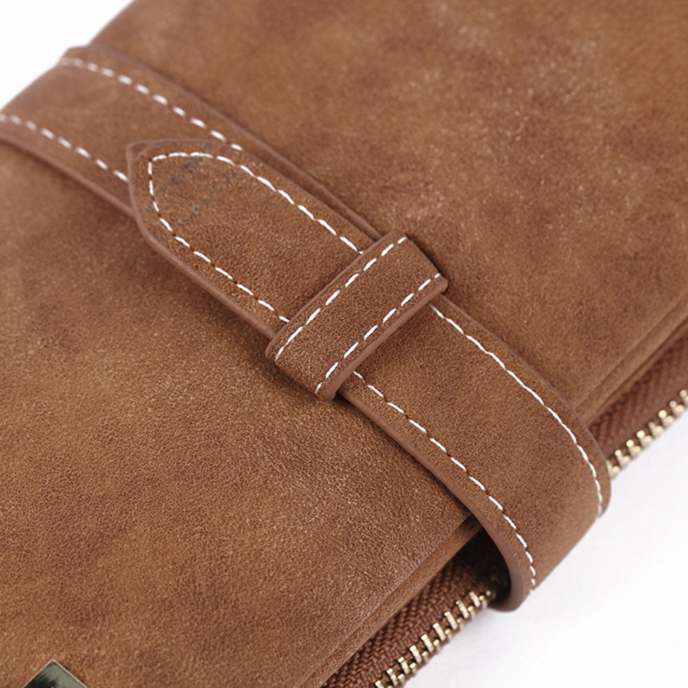 Women Wallet Multi Card Position Clutch Female Multi-Function Coin Purse-Brown