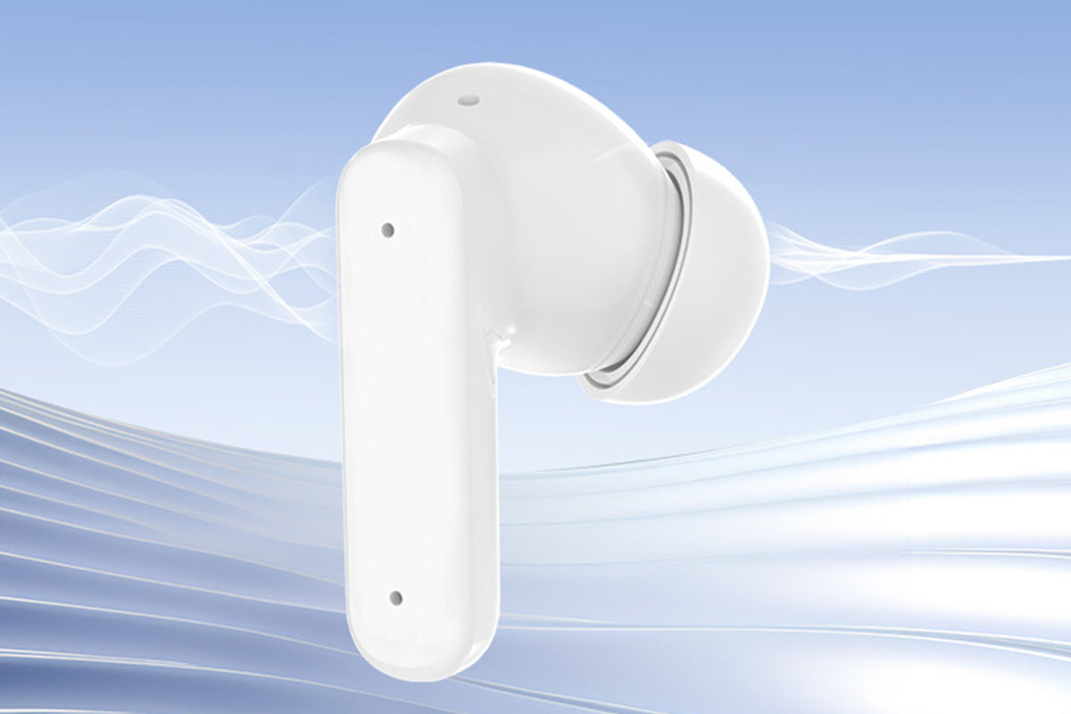 Bluetooth AI Translation Earbuds with LCD Touchscreen 150 Languages-White