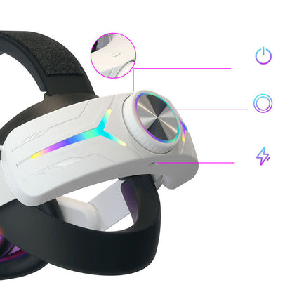 For Meta Oculus Quest 3 VR Head Strap RGB Comfort Headstrap White and Black