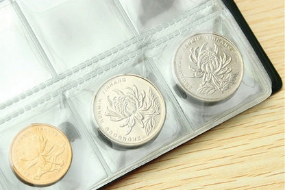 2Pcs 240 Coin Storage Collecting Holder Album Pockets Handy Souvenir Money Penny Book-Black