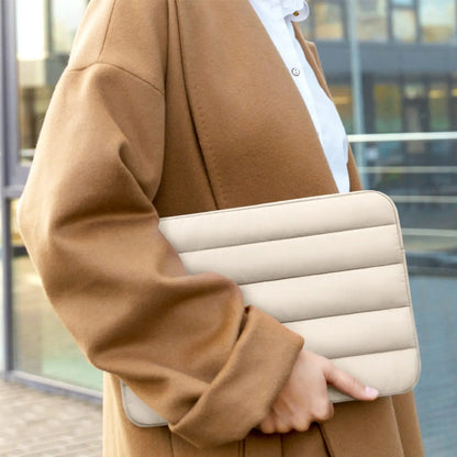 Carrying Case for 12.9-13.3 Inch Laptop Puffy MacBook Sleeve Apricot