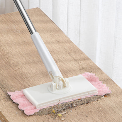 Mini Lazy Floor Cleaning Flat Mop Multi-Functional Self-Squeeze Face Towel Mop White