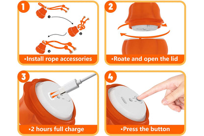 Interactive Dog Toy Ball Dog Rolling Ball with Motion Activated Moving Puppy Toy-Pumpkin