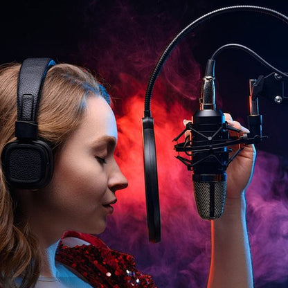 USB RGB Gaming Microphone Condenser Microphone with Tripod Stand for Streaming Recording