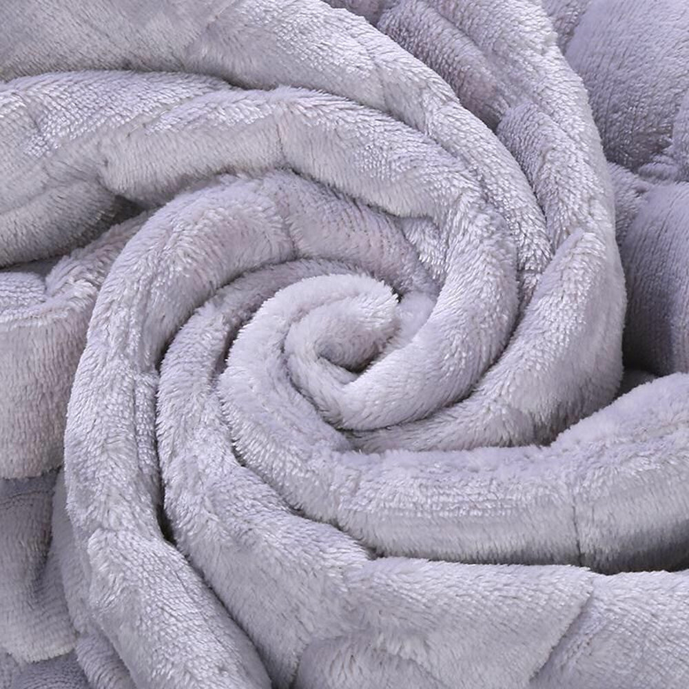 Universal Flannel Sofa Cushion Slipcover Non-Slip Thickened Sofa Cushion Towel Light Gray