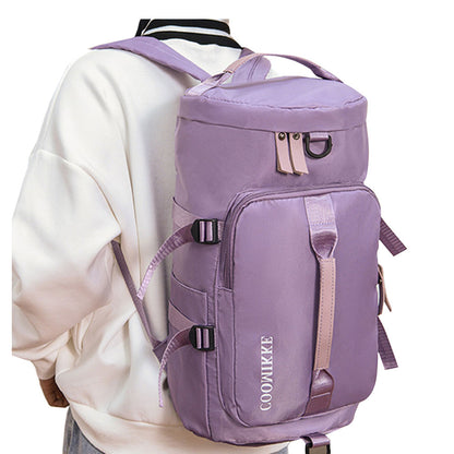 Large Capacity Travel Duffle Bag Sport Gym Backpack -Purple