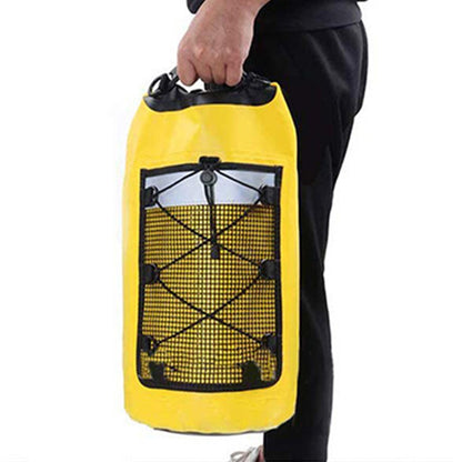 Roll-Top Backpack With Handle Dry Bag Outdoor Bag For Fishing Boating Camping-Yellow