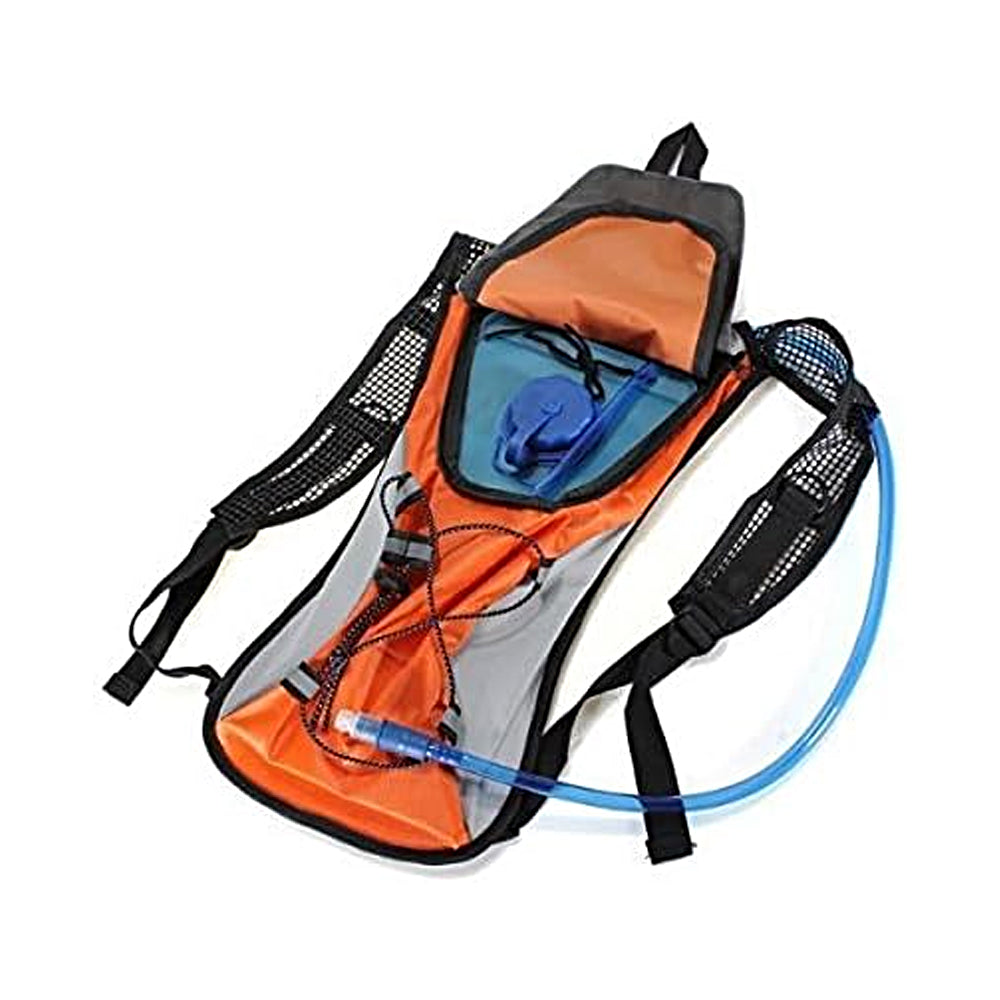 Hydration Backpack Pack with 2L Water Bladder Water Rucksack Backpack for Hiking Running Biking Orange
