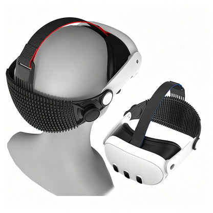 Adjustable Soft Head Strap Compatible with Quest 3 and 3S-Black