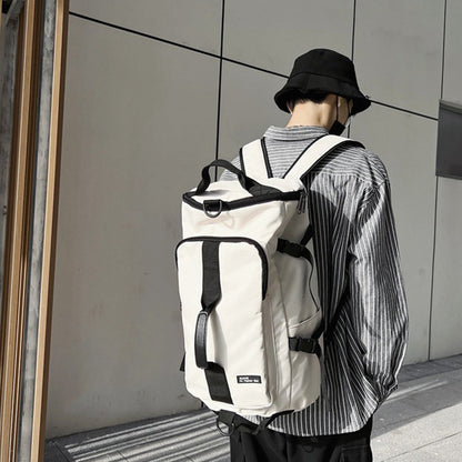 3-in-1 Sports Duffle Bag Travel Backpack Weekender Overnight Bag White