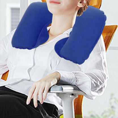 2 Pack Inflatable Travel Neck Pillow-Royal Blue