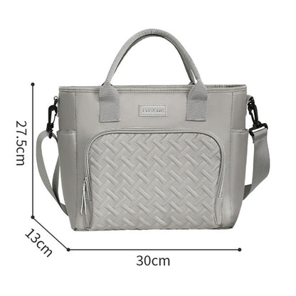 Large Capacity Insulated Lunch Tote Bag - Grey
