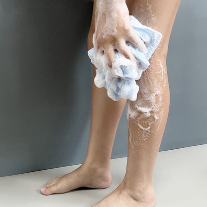 2 PCS Extra Long Exfoliating Back Scrubber Adult Bath Washcloth for Smooth Skin Blue