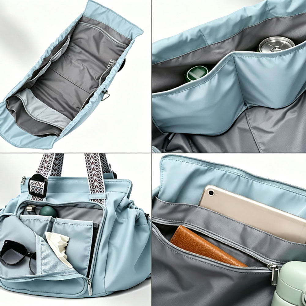 3 in 1 Convertible Travel Tote Bag-Blue