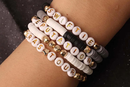 2Pcs Bracelets Set Mid Friendship Inspired Jewelry Gifts For Girls Concert Fans Bracelet-Grey And Purple