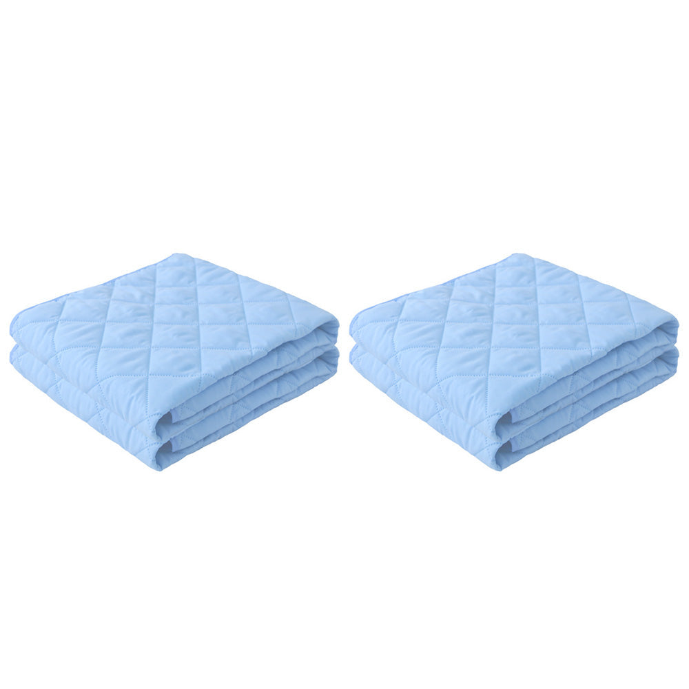 2Pcs Reusable Large Urine Mat Water Resistant Nappy Diaper Changing Pad Blue