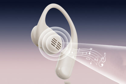 Open Ear Earbuds Bluetooth 5.3 Wireless Headphones IPX5 Waterproof for Sports-Beige