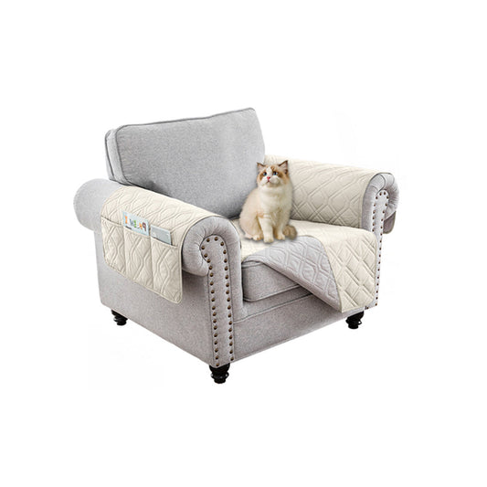 Water Resistant Split Recliner Couch Cover Non-Slip Sofa Chair Slipcovers Gray