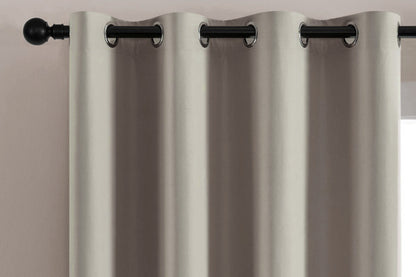 2 Pieces 100 Percent Blackout Curtain Panel - Khaki