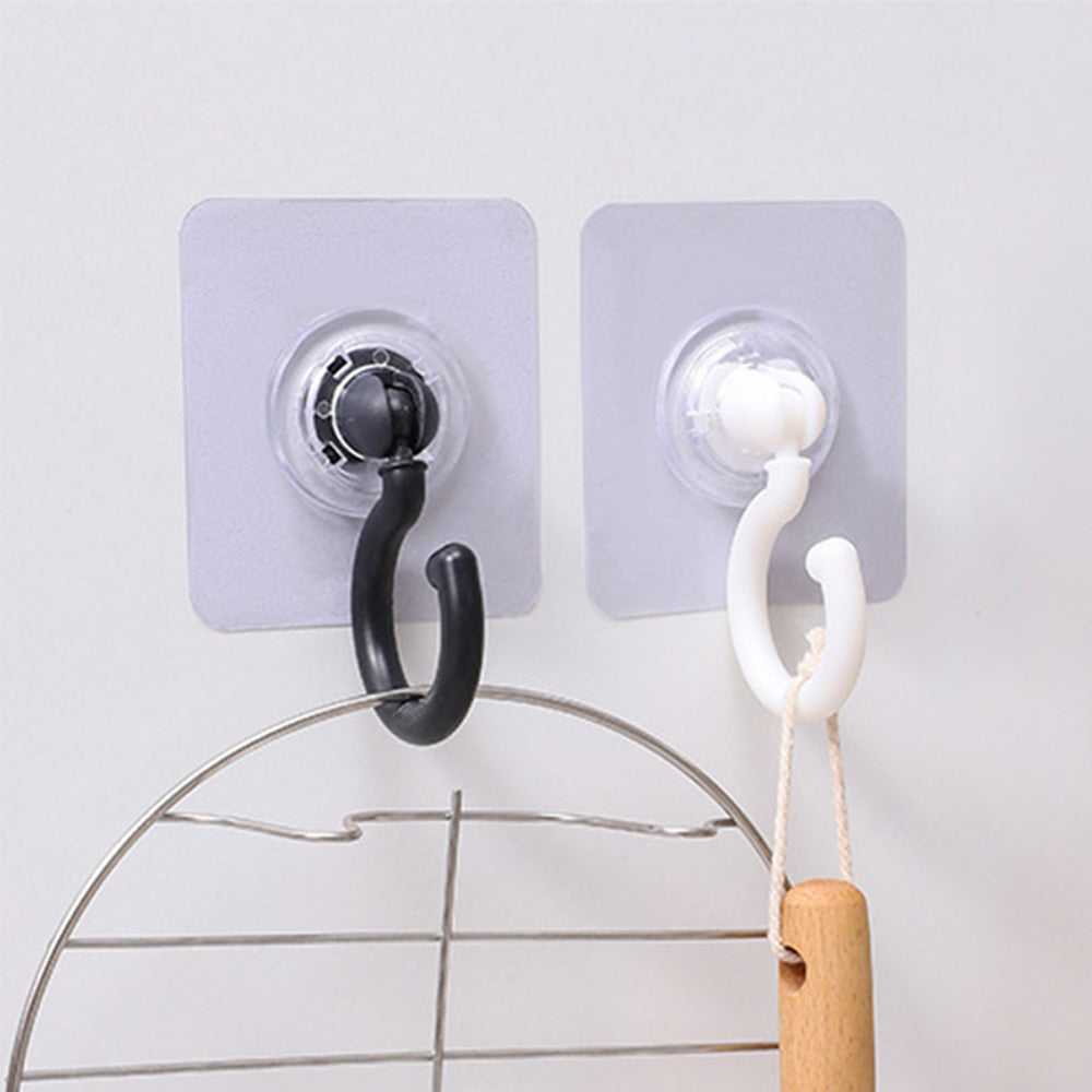 10 Pcs No Drill Ceiling Hooks-Black