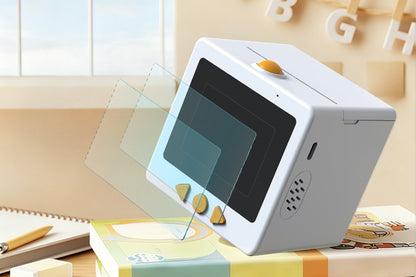 AI Voice Thermal Mini Inkless Sticker Printer with 24in Screen - White