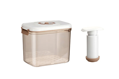 Airtight Vacuum Food Storage Container with Lid Strainer and Pump