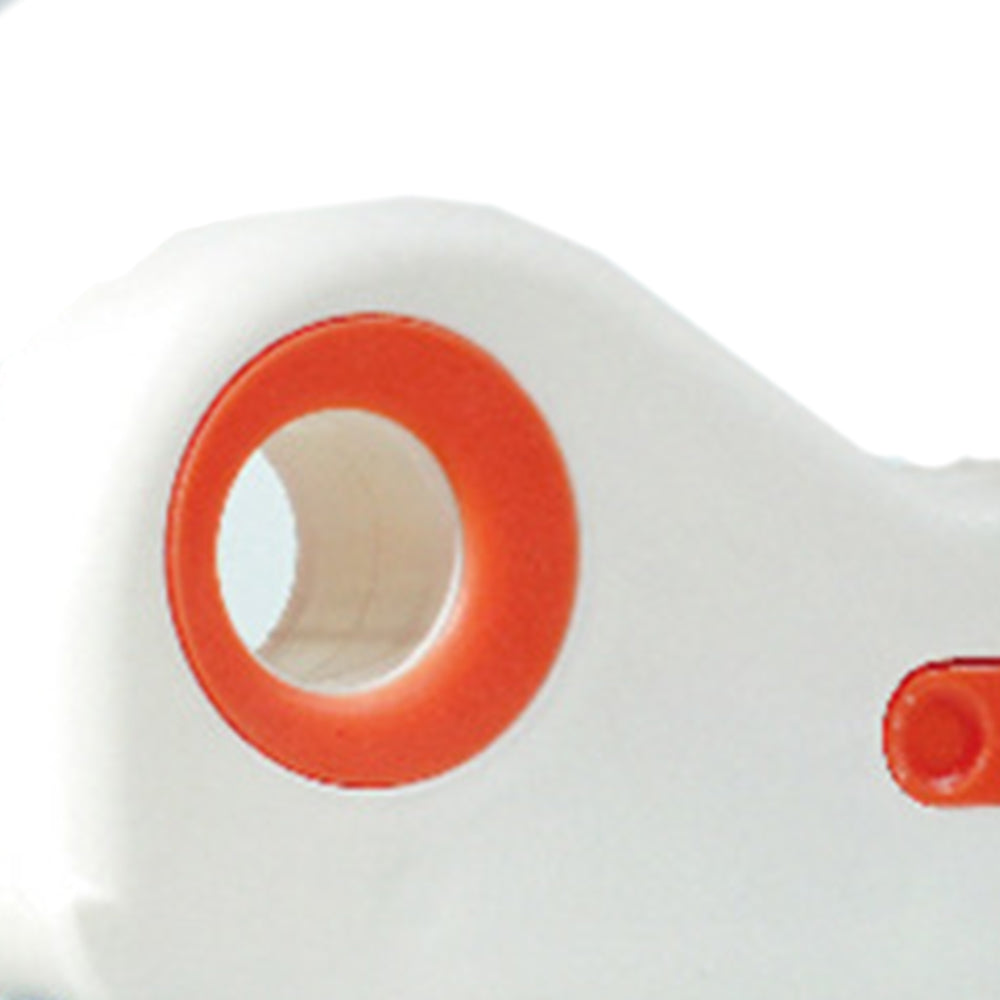 2-in-1 Groove Crevice Cleaning Brush Window Track Cleaning Tool with Hidden Scraper Orange