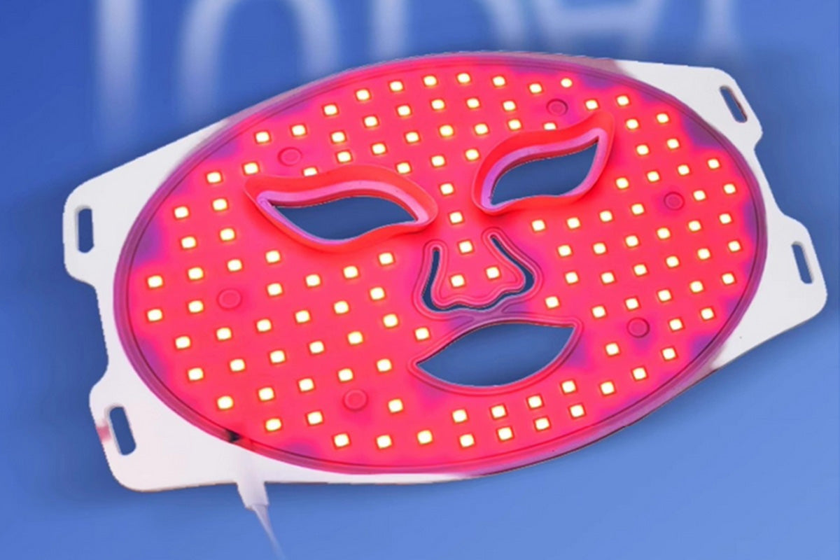 Red Light Therapy for Face with Remote Red Light Mask at Home-White