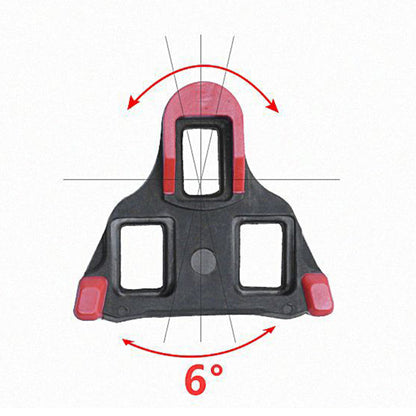 2X Replacement Locking Cycling Pedals Cleat for Road Cycle Red