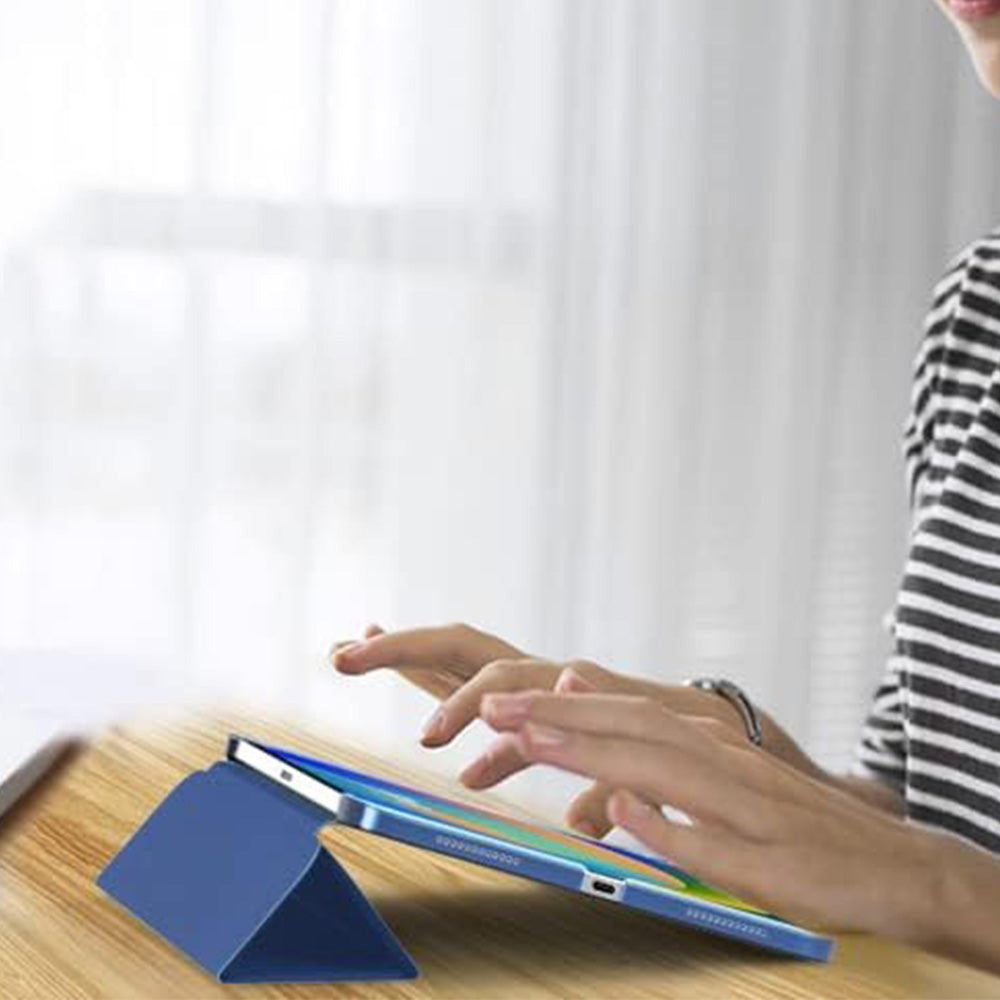 Compatible Case for iPad 10th 11th Gen A16 Tri-Fold Smart Cover Auto Wake Sleep-Dark Blue