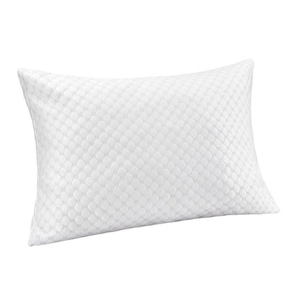 Shredded Memory Foam Pillows for Sleeping with Washable Cooling Cover White
