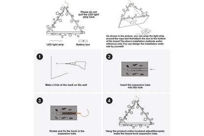 2Pcs Artificial Ivy LED Strip Wall Hanging Shelves Macrame Shelf For Bedroom