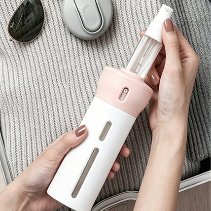 4-In-1 Travel Dispenser Bottle Set for Shampoo Lotion-Pink