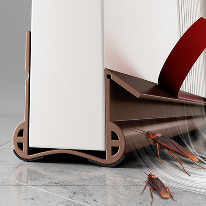 93cm Door Bottom Seal Strip Sound Reducing Felt Light Blocking - Brown