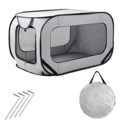 Portable Car Seat Pet Kennel Pop Up Dog Cat Tent Bed Grey