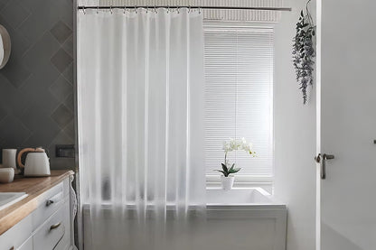 PEVA Shower Curtain Liner with Grommets and Hooks - Clear