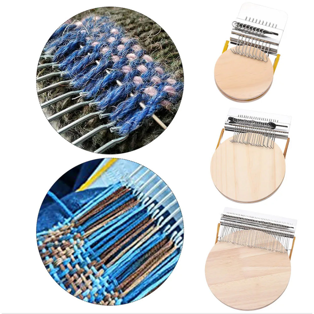 Mini Weaving Loom Knitting Machinel Handmade DIY Darning Tool for Hole Repairing