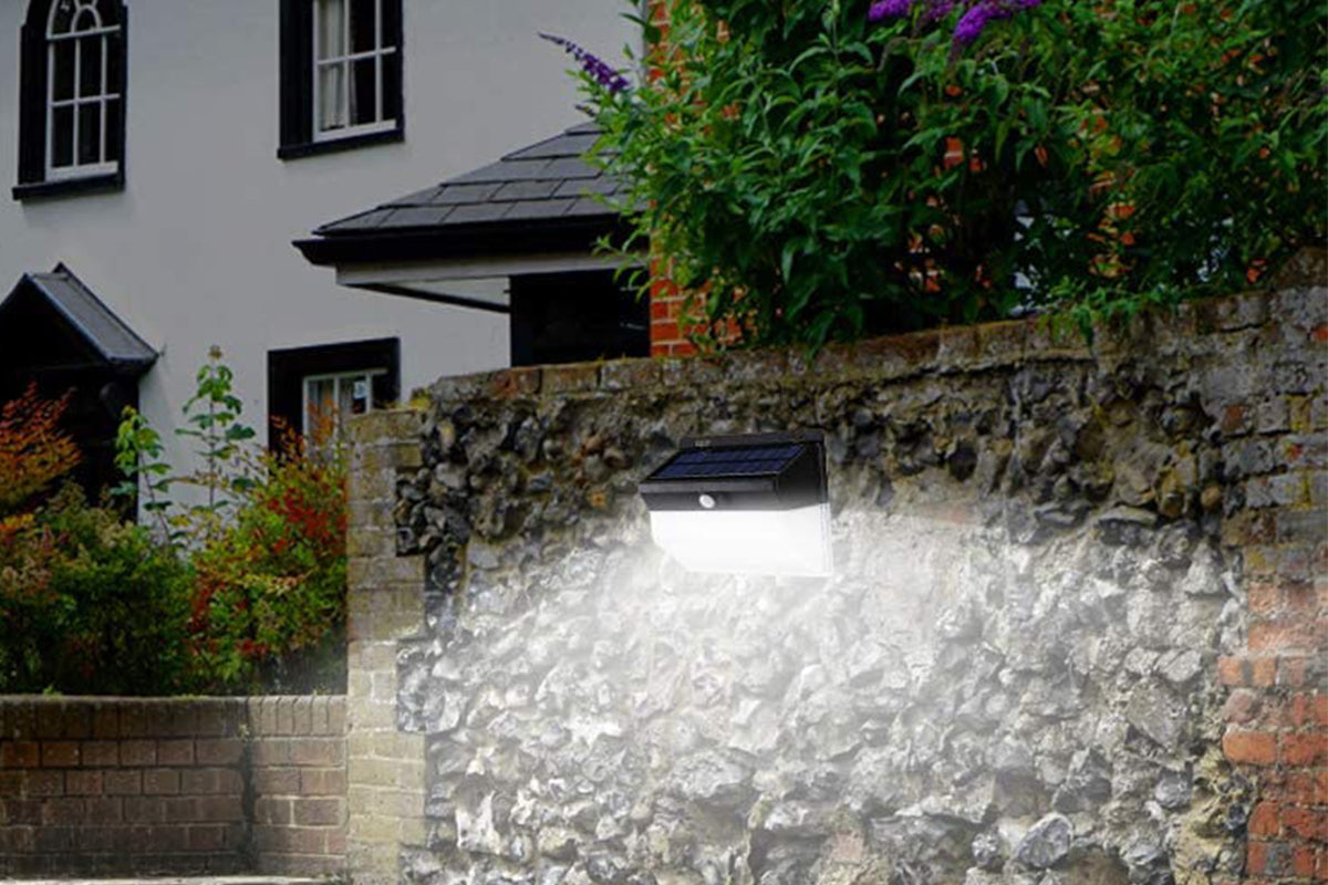 4Pcs LED Solar Motion Sensor Outdoor Security Wall Lamp