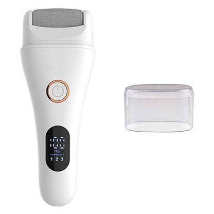 Rechargeable Electric Foot File Callus Remover Tool for Cracked Heels Black White