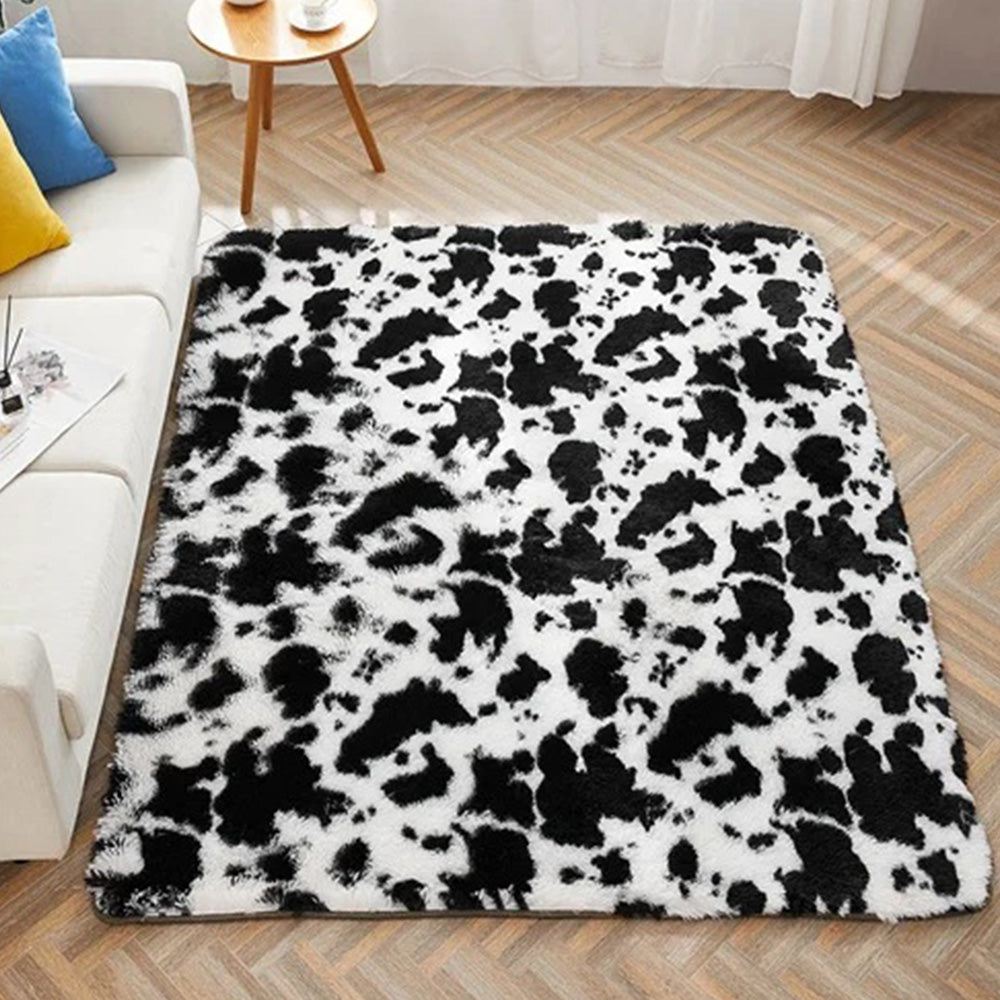 Plush Area Rug Soft Fluffy Carpet for Bedroom Living Room Dorm Room-White