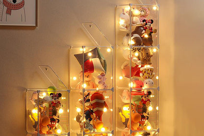 1-Layer Clear Plush Toys Organizer Bag Closet Storage Ideas for Dolls Teddies Figures